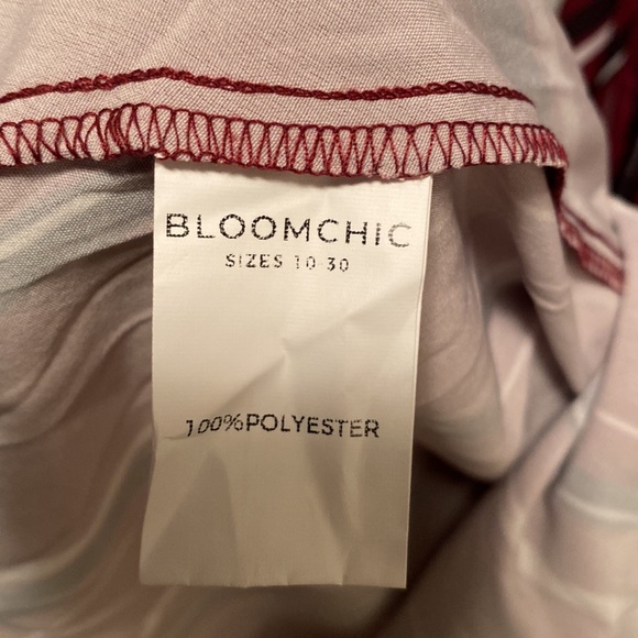 Brand New BloomChic Burgundy/Black/White Dress…size 12 - Picture 4 of 5